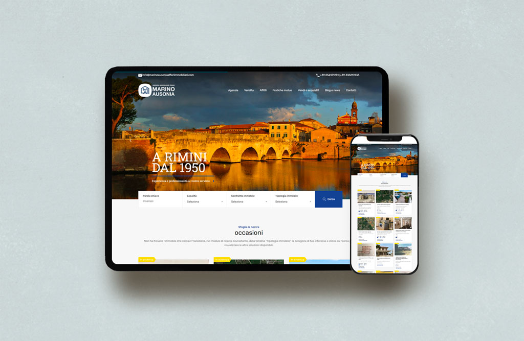 Sito Web Agenzia Immobiliare Marino Ausonia Webmt