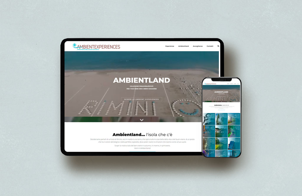 Sito Web Turistico Ambient Experiences Webmt